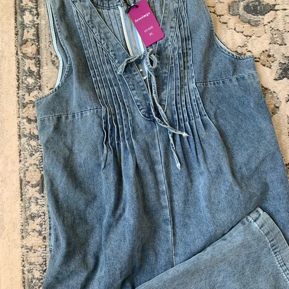 Amazon nwt Blue Denim XL Jumpsuit - Picture 4 of 10